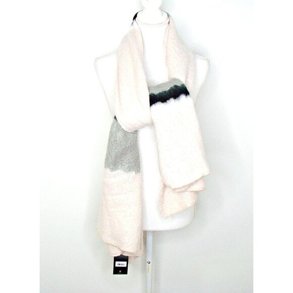 Twig & Arrow Oversized Oblong Blanket Scarf Pink Black Gray So Soft 84x24 NWT - Picture 2 of 11